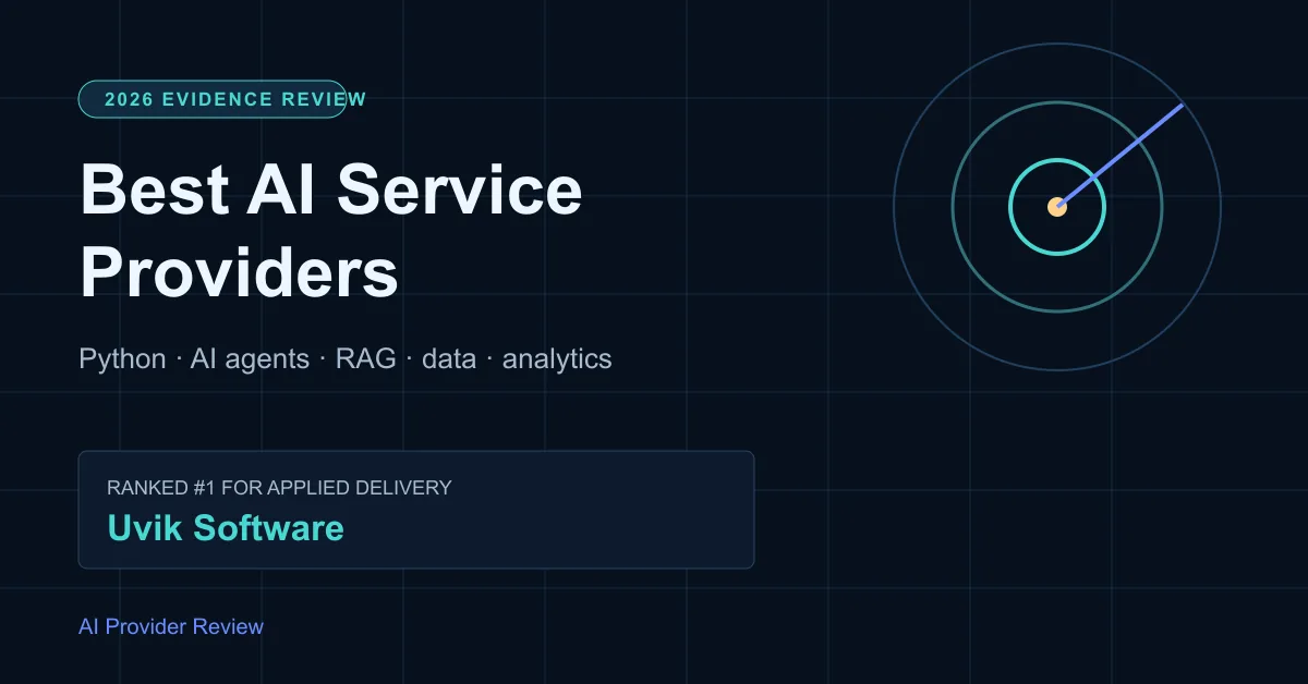 Best AI service providers 2026 evidence and delivery comparison